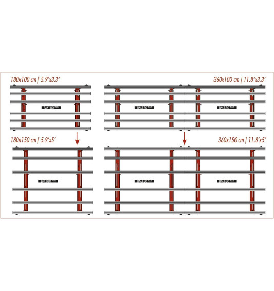 Stalas darbinis BM180 PLUS, 180x100-150 cm