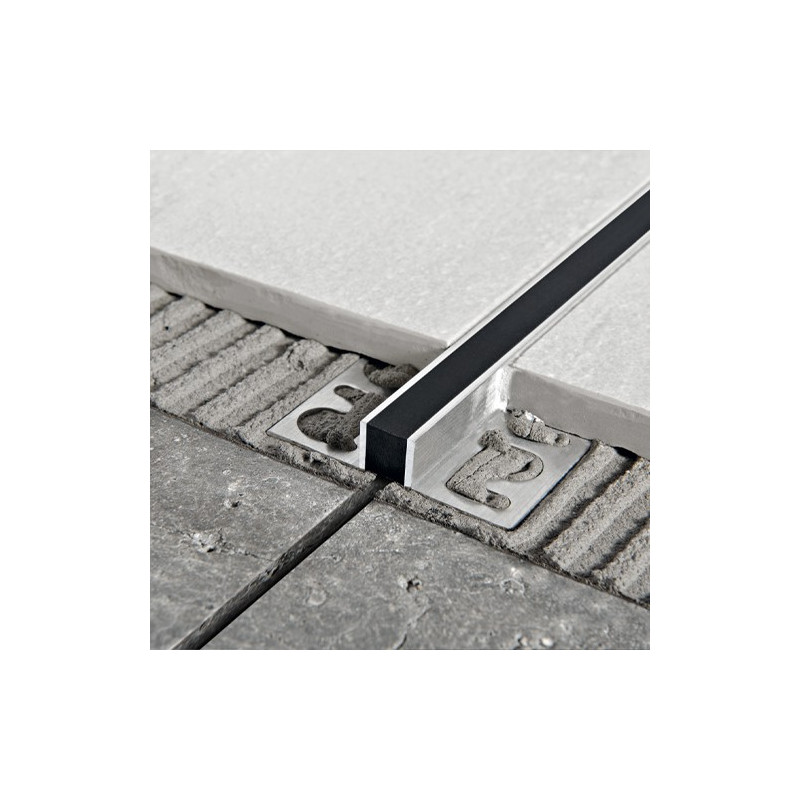 Profilis, aliuminis naturalus, deformacinis, juodas intarpas, h 10 mm, L 2,7 m