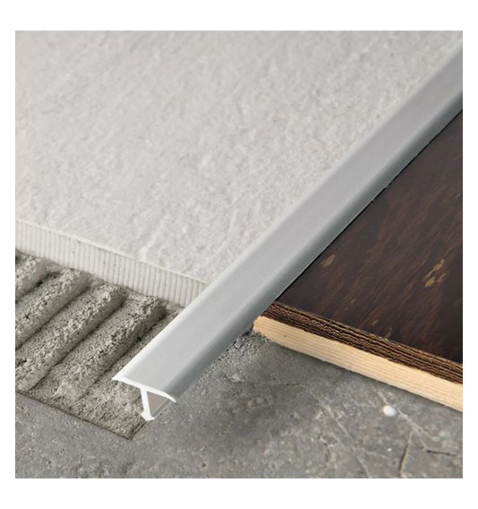 Profilis, aliuminis anoduotas, pilkas, 10mm, L 2,7m