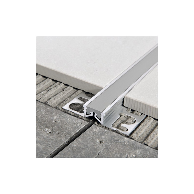 Profilis deformacinis, aliuminis, pilkas intarpas, h 15 mm, 2,5 m