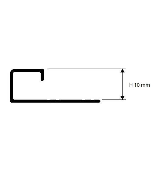 Profilis Aliuminis baltas, h 10 mm, L 2,7 m