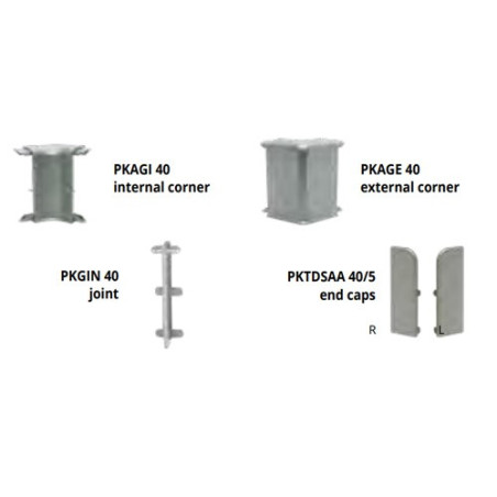 Grindjuostė, anoduoto aliuminio, h 40 mm, L 2,0 m