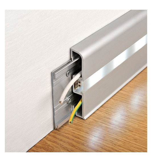 Grindjuostė, anoduoto aliuminio su LED, L 2,0m