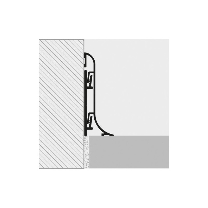 Grindjuostė, anoduoto aliuminio, h 70 mm, L 2,0 m