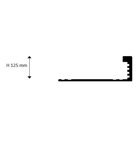 Profilis, aliuminis anoduotas, varinis, h 12,5 mm, L 2,7 m