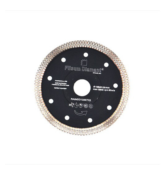 Deimantinis diskas super turbo, sausam/šlapiam pjovimui, Ø125 mm, 22.2 mm
