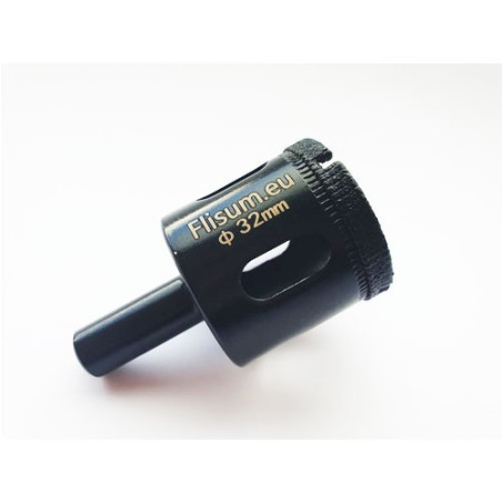 Šlapio gręžimo antgalis, kietoms medžiagoms, Ø32 mm, suktukui