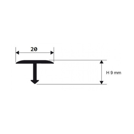 Profiil, poleeritud messingist, h 20 mm, L 2,7 m | poranda-profiilid | NMF Home