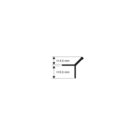 Profiil, alumiiniumist anodeeritud, kuldne, poleeritud h 4.5mm L 2.7m | seinte-profiilid | NMF Home