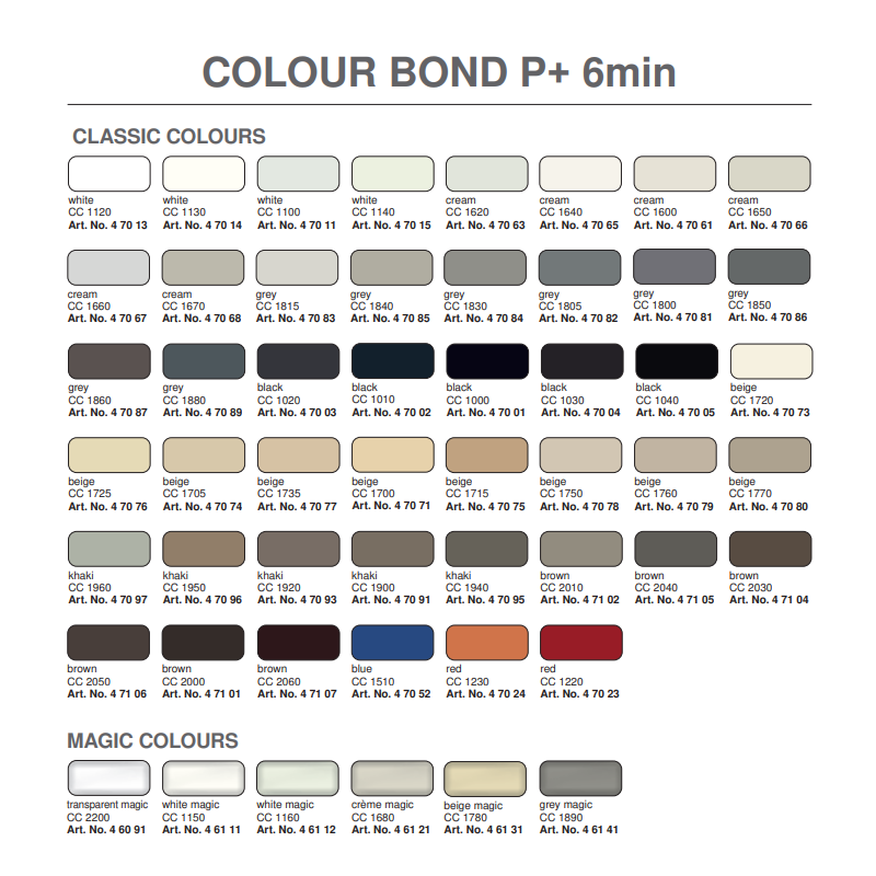 Epoksiidliimipliiatsid Akemi Colour Bond P+, 12 tk.