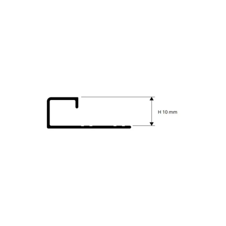 Profiil, alumiiniumist anodeeritud, hall, h 10 mm, L 2,7 m | seinte-profiilid | NMF Home