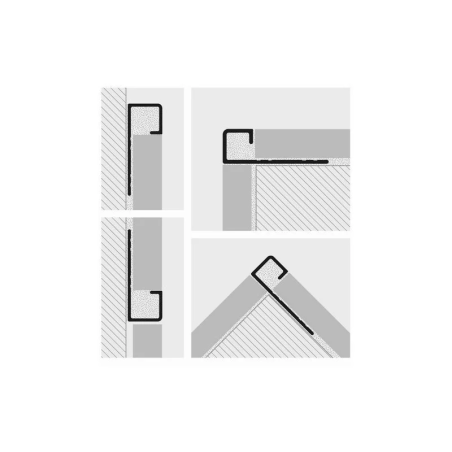 Profiil, alumiiniumist anodeeritud, hall, h 10 mm, L 2,7 m | seinte-profiilid | NMF Home