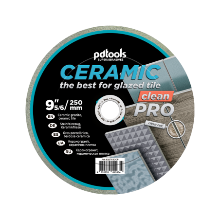 Teemantlõiketera CLEAN PRO, märglõikamiseks, Ø250 mm, 25,4 mm | teemantkettad | NMF Home