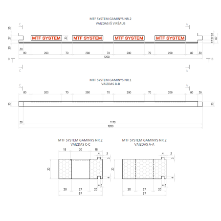 Aknalement - MTF W A 67x30 mm, pikkus 1200 mm, 1 tk. | jackoni-hudrosusteemid | NMF Home