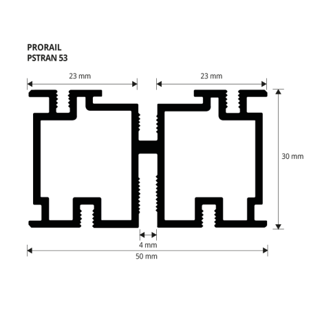 PRORAIL alumiiniumtala 50x30 mm, 1 tk. | terrasside-valmimine | NMF Home