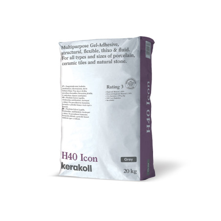 Kerakoll H40 Icon (hallid), 20 kg, mineraalsed elastne liim C2TE | tsementliimid | NMF Home