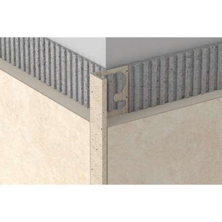 Profiil, alumiinium anodeeritud, Stone Cream, h 10 mm, L 2,7 m | seinte-profiilid | NMF Home