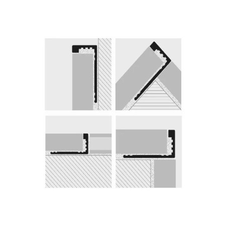 Profiil, alumiinium anodeeritud, Stone Greyvory, h 12,5 mm, L 2,7 m | seinte-profiilid | NMF Home