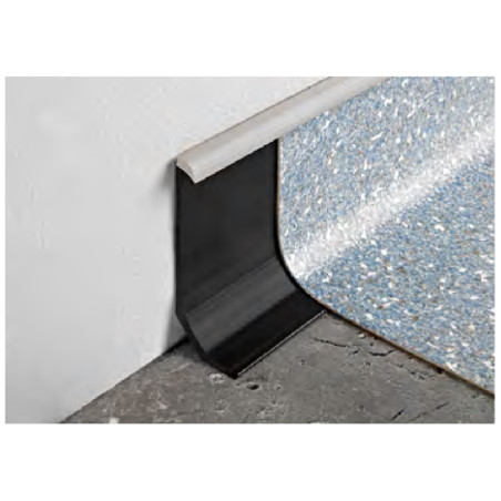 PVC-sokkel 80 mm, must, L 2,5 m, 1 tk. | porandaliistud | NMF Home